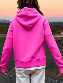 Sudadera Hoodie con estampado de Moños - Rosa - Ver 3