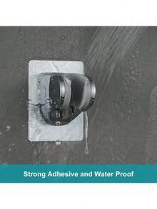 1pc Adjustable Wall Mounted Shower Head Holder, Strong Adhesive No Drilling Required, Suitable For RV, Kids Bathroom, Secure Fixation, Easy To Use (Silver, 1)