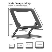 Laptop Stand For Desk, Portable Adjustable Laptop Riser, Ergonomic Design Computer Holder, Metal Laptop Mount Elevator Compatible With 10 To 15.6 Inches PC Computer, Black{Inchcolor_nameinch:InchA-Blackinch} - A-黑色 - 查看 5