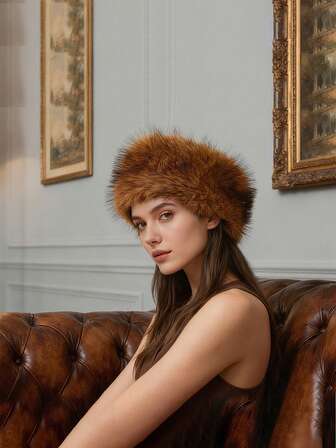 1件装女士纯黑色毛绒发带，耳罩，蓬松冬帽，礼物，旅行，女士礼物，发饰，圣诞袜填充物，女士圣诞袜填充物，圣诞礼物，礼物，圣诞袜填充物，女士礼物，礼物，圣诞礼物，成人圣诞袜填充物，发饰，女士配饰，圣诞袜填充物，成人礼发饰，圣诞发饰，女士礼物创意，美容圣诞袜填充物，女士圣诞礼物