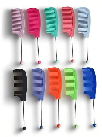 10 Sets Of Multi-Color Mixed DIY Plastic Combs/Bead Craft Making/Handmade Hobby Accessories/Gift For Best Friend (Female)/Personalized Gift For Women