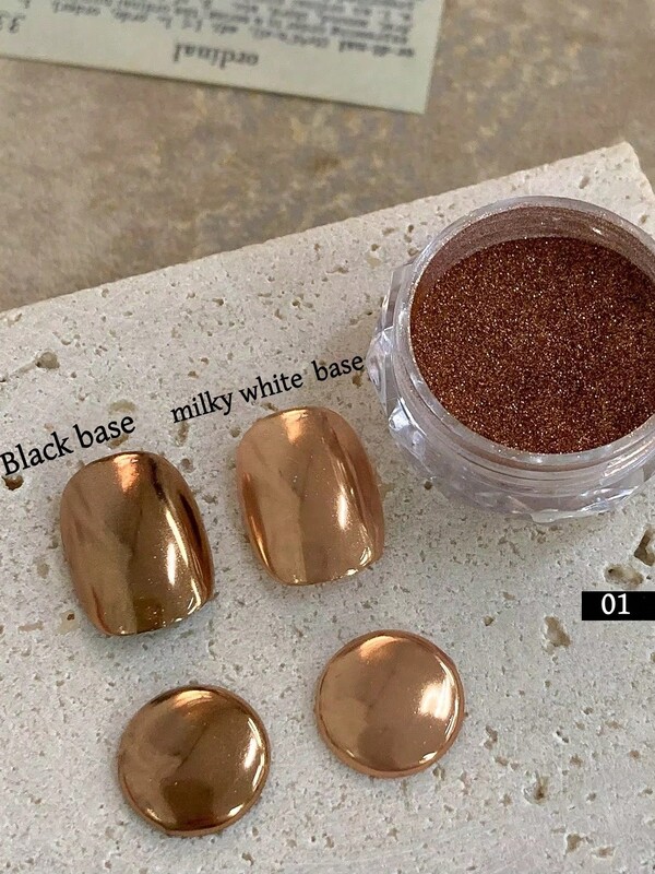 New Colorful Mirror Powder Nail Gel Powder For DIY Manicure, Suitable For Autumn/Winter