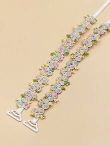 Embroidered Floral Cute & Sexy Bra Straps, Removable Bra Straps, Bra Accessory For Women - Multicolor - View 10