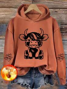 A Set Of Girls' Casual Printed Hoodies With Hoodies For Autumn And Winter Students' Young Children's Clothing - Long Sleeves With Plush And Thick Top - Bright Hoodies Bring Color And Joy To Every Child's Life! Hoodies Tween Girl Clothes Tween Girl Clothes Girls