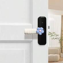 2pcs Flower Pattern Door Knob Protector,Soft Cover To Prevent Collision And Static Electricity, Suitable For Left And Right Anti-Collision Protectors Decorative For Home Insulation,Galentines,Puppy,Carnival,Party Decorations