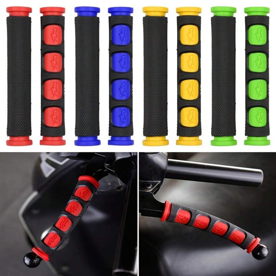 2 cubiertas de palanca de freno para motocicleta - Empuñadura de silicona antideslizante con palanca texturizada, mejora el control, adecuada para patinetes eléctricos y manillares de carreras, diseño cómodo y duradero - Naranja - Ver 1