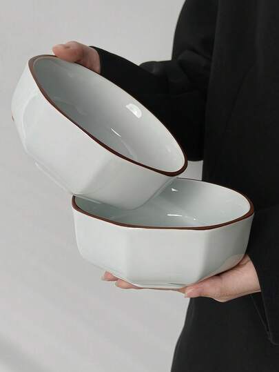 Cabin Kangaroo New Wide-Rim Chinese-Style Ceramic Bowl, Designed For Home Dining. Its Unique Conical Bowl Shape Is High-Fashioned And Creative, Not Just An Ordinary Rice Bowl, But Also A Glazed Soup Bowl That Adds Unique Charm To Dining.