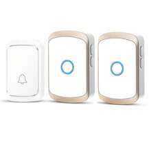 1 Set Wireless Doorbell Kit With Rain Cover, Long Range High Volume Chime, 60 Melodies 5 Volume Levels, Living Room/Garden Reminder, Uses 3*AAA Batteries/USB (Batteries Not Included) - Platinum - View 7