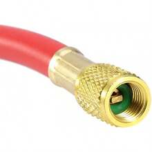 Inyector de aceite de CA, inyector de aceite y tinte para aire acondicionado Herramientas refrigerantes R134A R12 R22 Escala SAE de 1/4 "Línea recargable Tornillo de manual de 2 - 1 - Ver 6