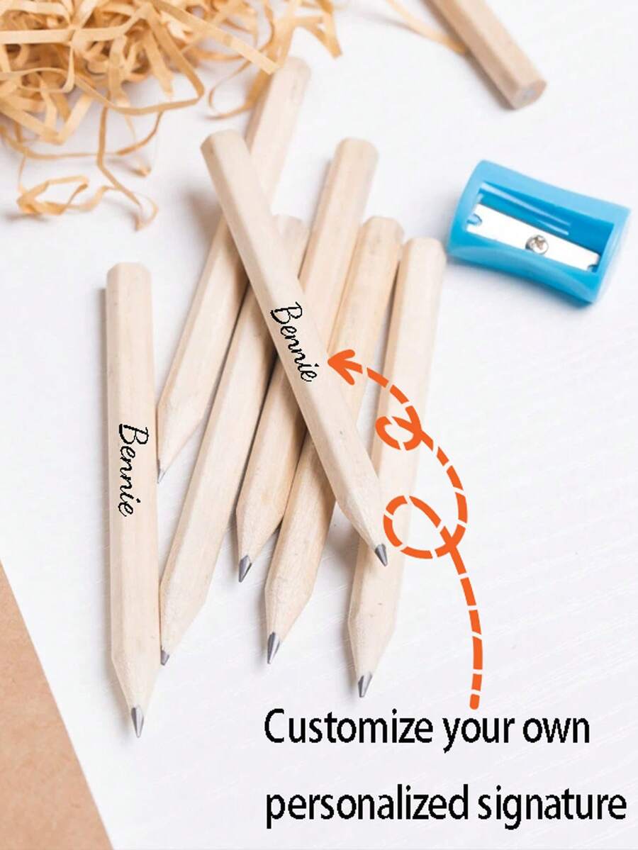 5-400pcs Custom Wooden Pencils, Can Customize Name, Date, Teacher's Day Gift, Promotional Gift, Customized Pencils