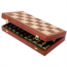Easytoday 全新高级设计超大国王国际象棋棋子，高 9.5 厘米/3.7 英寸，4 倍加重塑料国际象棋套装，超大 45 厘米/17.7 英寸木制棋盘，包含 2 个额外皇后棋子，适合圣诞节、节日、聚会、派对等场合。 - 卡其色 - 查看 6
