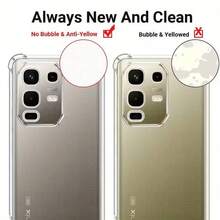 一款透明防震的Infinix、T、Ecno手机壳。这款手机壳采用简约纯色设计，可作为手机保护套。它采用四角防震透明结构，由TPU材料制成。 - 無色 - 查看 4