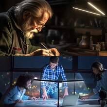 LED Desk Lamp, Dimmable Gooseneck Clamp Lamp For Office, Study, Reading, Eye Protection - Multicolor - View 5