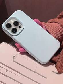 高品质液态硅胶手机壳，带凹槽按键，兼容 17/16/15/14/13/12/11 Pro Max，柔软蜡质橡胶橡皮擦质感，亲肤舒适。 - 藍色 - 查看 4