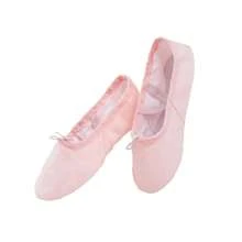 Zapatillas de Ballet para Niña, Zapatilla de Ballet Fabricadas con Piel y Lona Elástica, Zapatos para Bailarina, Calzado Danza para Niñas. - Rosa Claro - Ver 1