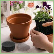 50pcs/100pcs Round Plant Support Net - Soil Retention And Drainage Protection, Suitable For Garden And Lawn Care