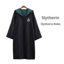 1pc Warner Bros. -Style Or House Robe: Black Long Robe With Red Collar, Embroidered Dragon Head Emblem, Realistic School Uniform Design, Combining Fashionable And Magical Campus Vibe, Suitable For Cosplay, Collection, And Themed Parties, Comfortable And Well-Fitted. - Multicolor - View 7