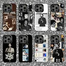 Funda para de cantante mexicano Jose Jose (compatible con 17, 16, 15, 14, 13, 12, 11, Pro, Max, Plus) Cubierta negra mate resistente a impactos - z4 - Ver 3