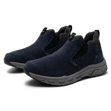 Skechers 男士经典休闲运动鞋，保暖内衬，减震，耐穿，轻便，时尚，透气，通勤和跑步舒适 - 海軍藍色/灰色 - 查看 3