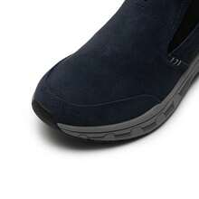 Skechers 男士经典休闲运动鞋，保暖内衬，减震，耐穿，轻便，时尚，透气，通勤和跑步舒适 - 海軍藍色/灰色 - 查看 7