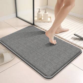 Bathroom Non-Slip Mat, Home Decor, Bathtub Anti-Slip Small Rug, Shower Room Entrance Absorbent Doormat, Soft Thick Carpet, Suitable For Bedroom Entrance, Toilet, Laundry Room Foot Mat