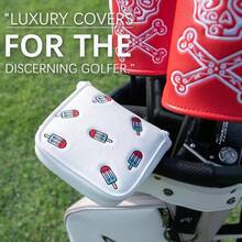 Mallet Headcover Club Covers With Strong Magnetic Headcovers Fits Most Mallet Putters, Mallet Putter Cover - 冰淇淋 - 查看 6