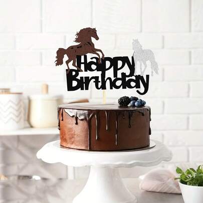 Horse Birthday Cake Decorations, Suitable For Boys Or Girls, Cake Decorations, Horse Riding Theme/Horse Birthday Decorations, Adult Party Decorations