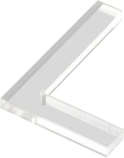 ふんぜん 初めての書き物 軽量書道用品 文鎮書道 【L字型】アクリル製 透明刻印 印鑑ツール 印鑑ツール 位置決め 印鑑補助具 見える透明アクリル シールガイド 面取りデザイン