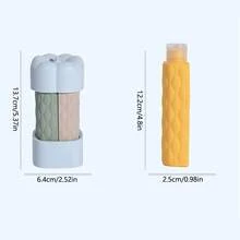 1个旅行装可重复灌装挤压瓶，4合1便捷灌装瓶，适用于乳液、面霜、洗发水和其他洗漱用品 - 彩色 - 查看 3