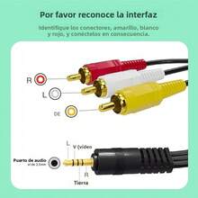 Cable de audio y video 3.5 mm a RCA de alta calidad con conectores chapados en oro, diseñado para ofrecer una transmisión clara y estable entre dispositivos. Ideal para conectar decodificadores, televisores, proyectores, reproductores, consolas, laptops, tablets y equipos de sonido. Incluye conectores de tres colores: amarillo para video, blanco y rojo para audio estéreo, asegurando una conexión precisa y sin interferencias. Su diseño duradero y flexible evita enredos y garantiza una larga vida útil. Compatible con una amplia variedad de dispositivos multimedia, este cable plug and play permite conectar fácilmente equipos de entrada y salida de señal analógica. Perfecto para hogares, oficinas, estudios o sistemas de entretenimiento. Palabras clave: cable 3.5mm a RCA, cable de audio y video, cable auxiliar estéreo, cable para TV, cable para proyector, conexión AV, adaptador de audio, cable para consola, cable profesional de sonido e imagen. - Negro - Ver 3