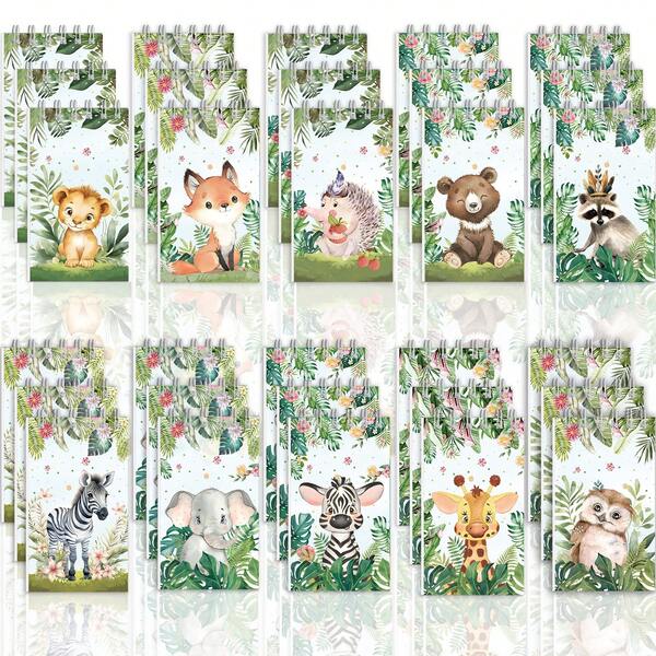 12 piezas de cuadernos de espiral con diseños de animales, cuadernos de estudiante, cuadernos de palabras, cuadernos de espiral, cuadernos de material, blocs de notas, útiles escolares, premios para estudiantes, blocs de notas para fiestas, artículos de papelería de vuelta a la escuela, blocs de notas navideños