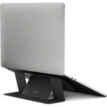 Laptop Stand For Desk, Stick-On Computer Stand With Dual-Angle, Ergonomic Laptop Riser Holder For Travel, Foldable & Portable  Stand Fits 11.6inch-16inch Laptops, Black{Inchcolor_nameinch:InchBlackinch,Inchsize_nameinch:InchAdhesiveVersion-Standardinch} - 黑色 - 查看 1