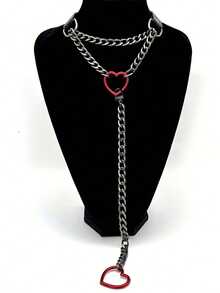 1pc Punk Gothic PU Leather Fashion Necklace, Suitable For Daily, Festival, Party Outfit Decoration, Halloween Choker Necklace - Gothic Punk Necklace - View 7