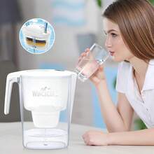 Jarra Purificadora de Agua 3.6L con 2 Filtros de Carbón Activado - Jarra Filtro de Agua, Gran Capacidad, Agua Pura y Sabrosa (Blanco) - blanco - Ver 11