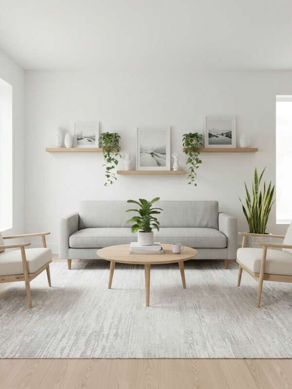 1PC Machine Washable Large - Size Modern Light Gray Textured Pattern Area Mat Rug Indoor Living Room Decorative Rug With Stylish Light Gray Textured Pattern Design Durable Easy Clean Floor Mat For Home Decoration