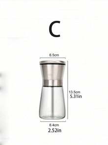 1pc Multi-Functional Small Granule Spice Grinder, 304 Stainless Steel Black Pepper Mill, Suitable For Home Kitchen Spices, Pepper Powder, Convenient For Restaurant Use, Easy To Operate, Ideal For Picnic & BBQ Seasoning