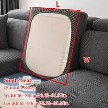 1件装毛绒提花防滑沙发坐垫套，柔软亲肤，防宠物抓挠，弹性沙发套，适用于L型组合沙发和1/2/3/4人座沙发，春秋季（单独出售） - 深灰色 - 查看 17
