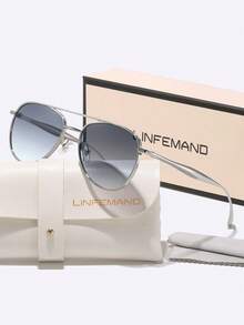 LINFEMAND Classic Retro Double-Beam Decorative Fashion Glasses, Unisex, Suitable For Summer Casual, Entertainment, Driving, Travel, Party, Holiday Gift - Multicolor - View 10