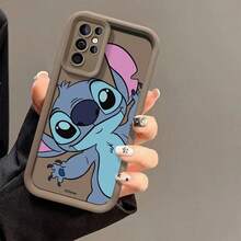 Miniso Phone Case With Cute Stitch From Disney's Lilo & Stitch Print, Large Cartoon Stitch Design With Big Eyes And Pink Ears  For Samsung Galaxy S25 Ultra/S25 Plus/S25/ Galaxy S24 Ultra/S24 Plus/S24/S24 FE/S23 Ultra/S23 FE/S22Ultra/S22 Plus/S22/S21 Ultra/S21 Plus/S21/S21 FE/A13/A14/A15/A16/A17/A33/A34/A35/A36/A52/A53/A54/Galaxy Note20Ultra/Galaxy Note20,Galaxy S25 Case,Galaxy S25 Case,Galaxy S25 Ultra Case Plus Stocking Stuffers,The Girlfriend,The Chosen,Early Fall Fashion. - 粉色 - 查看 5
