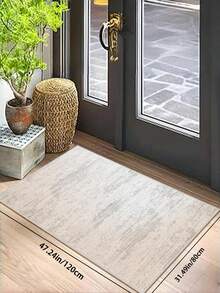 1PC Machine Washable Large - Size Modern Light Gray Textured Pattern Area Mat Rug Indoor Living Room Decorative Rug With Stylish Light Gray Textured Pattern Design Durable Easy Clean Floor Mat For Home Decoration Kitchen Rug