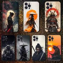 Custodia per telefono in silicone morbido nero compatibile con 16, 15, 14, 13, 12, 11 Plus, Pro Max, XS, X, XR, SE, Mini, 8, 7, con motivo Bushido samurai giapponese. Compatibile anche con 17 Pro Max, 17 Pro e 17. - Z2 - Visualizzare 1