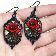 European And American Fashion European And American Fashion European And American New Product Fashion Red Pattern Glass Pendant Necklace Suitable Daily Casual Holiday Party Wear, Fashion Women's Jewelry, Exquisite Holiday Suitable Daily Casual Holiday Party Wear, Fashion Women's Jewelry, Exquisite Holiday - 1 - 查看 3