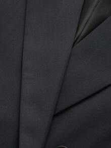 Minimalist Double-Breasted Casual Blazer - Grey - View 3