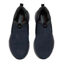 Skechers 男士经典休闲运动鞋，保暖内衬，减震，耐穿，轻便，时尚，透气，通勤和跑步舒适 - 海軍藍色/灰色 - 查看 4