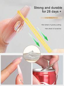 XEIJAYI 15g Solid Nail Sticker Gel Solid Sticker Nail Sticker Adhesive Glue Sticker Super Sticky UV Gel Nail Art Quick Dry Strong Adhesive Fake Nail Sticker Acrylic Glue