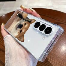 Funda de Teléfono Shiba Inu Personalidad Pantalla Plegable Cuatro Esquinas Antigolpes Funda de Teléfono con Cojín de Aire para Samsung Galaxy Z Fold 6, para Samsung Galaxy Z Fold 5, para Samsung Galaxy Z Fold 4, para Samsung Galaxy Z Fold 3 5G, Funda de Teléfono Transparente TPU Adecuada para Samsung Galaxy Cobertura Completa Antigolpes Delgada Ligera Carcasa Resistente Mixta Antiarañazos - Mezcla de colores - Ver 4
