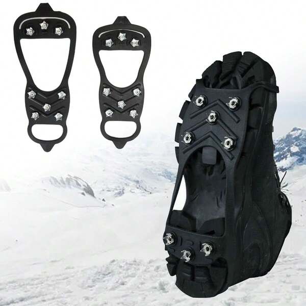 Eisspikes Anti-Rutsch Schuhüberzüge, Outdoor Schnee Traktion Ketten Schuhspikes, Professionelle Winter Wandern Anti-Rutsch Schuhüberzüge für Senioren