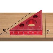 Woodworking Triangle Ruler, High-Precision Right Angle Ruler, Aluminum Alloy 45/90 Degree Scale, Inch/Millimeter Dual Gauge, Rust Proof Design, Lightweight And Durable Structure, Woodworking And Construction Tools