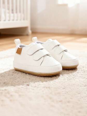 Infant Shoes Boys Girls Infant Sneakers Sole Toddler Crib First Walker Shoes White