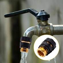 34 Inch Garden Hose Quick Connect Fittings, Quick Connect Hose Fittings With Gasket, Male And Female Quicks Release Hose Connector Adapter, 2 Set - 2 Set - View 6